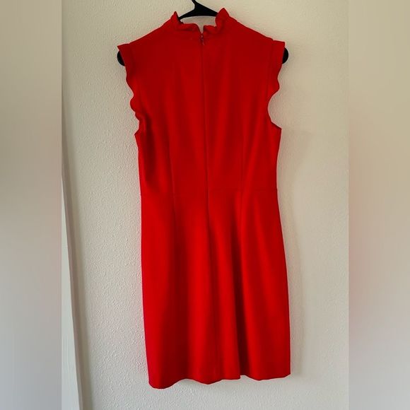 Pretty JB Julie Brown NYC Red Knee Length Holiday Dress Size 4 Christmas - Picture 2 of 3